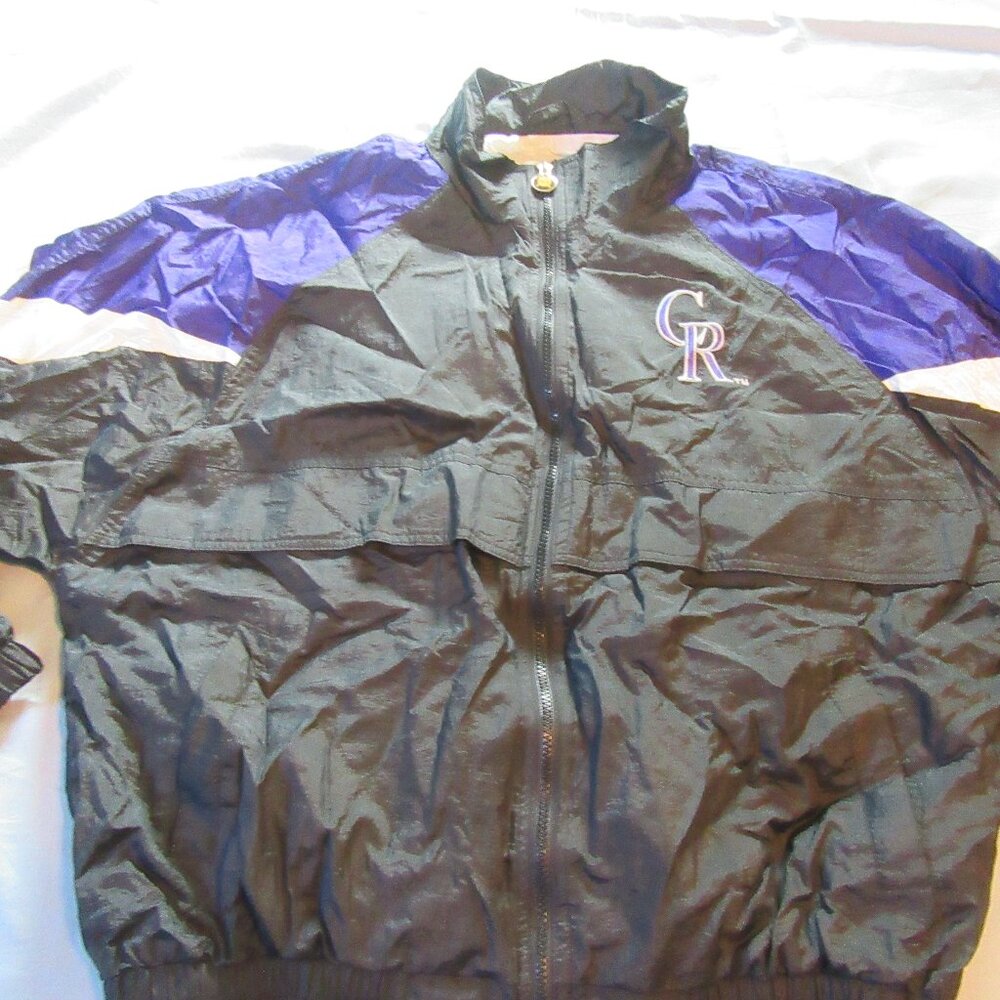 Mens Vtg Colorado Rockies Baseball MLB Windbreaker Jacket Sz XL Turbo Sportswear